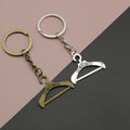 Metal Clothes Hanger Keychain Bag Charm Key Ring view 1
