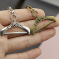 Metal Clothes Hanger Keychain Bag Charm Key Ring view 4