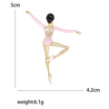 Alloy Enamel Ballet Girl Brooch Pin For Suit And Apparel Decoration view 5