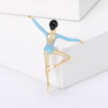 Alloy Enamel Ballet Girl Brooch Pin For Suit And Apparel Decoration view 6