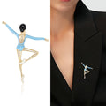 Alloy Enamel Ballet Girl Brooch Pin For Suit And Apparel Decoration view 2