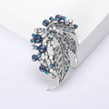 Alloy Rhinestone Leaf Brooch Pin For Coats And Suits view 6
