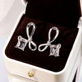 Silver Needle Alloy Rhinestone Star Butterfly Pearl Tassel Geometric Elegant Drop Stud Earrings view 3