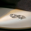 Elegant Korean Small Star Huggie Hoop Earrings With Black Enamel And Zircon Rhinestone Micro Pave Earrings view 3