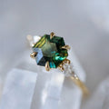 Unique Design Gold Tone Women's Ring, Elegant Luxury Wedding Party Jewelry Accessory view 2