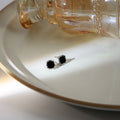 Elegant Black Enamel Geometric Square Studs With Silver Needle Minimal Luxury Alloy Women Earrings view 4