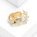 Alloy Panda Brooch Pin With Bamboo Design For Clothing Fastening view 4