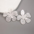 Elegant Multicolor Acrylic Five Petal Flower Stud Earrings For Women, Statement Floral Resin Earrings view 3