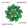 Alloy Zircon Rotating Flower Brooch For Elegant Apparel Accessories view 4