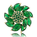 Alloy Zircon Rotating Flower Brooch For Elegant Apparel Accessories view 5