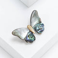 Natural Mother Of Pearl Butterfly Brooch Shell Lapel Pin view 3