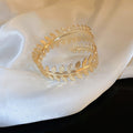 Light Luxury Alloy Leaf Branch Arm Cuff Bangle Minimalist Statement Jewelry view 2