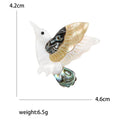 Alloy And Natural Mother Of Pearl Bird Brooch For Apparel view 5