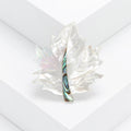 Alloy Natural Mother Of Pearl Maple Leaf Brooch Pin view 6
