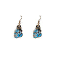 Creative Cute Enamel Black Cat Potted Plant Cactus Flower Gold Alloy Dangle Hook Earrings view 5