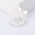Alloy Pearl Skull Brooch Pin For Halloween Costume Accessories view 3