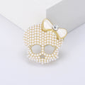 Alloy Pearl Skull Brooch Pin For Halloween Costume Accessories view 4