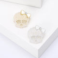 Alloy Pearl Skull Brooch Pin For Halloween Costume Accessories view 1