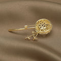 Metal Alloy Zircon Dandelion Brooch For Suits And Anti Exposure view 3