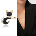 Alloy Enamel Cute Cat Brooch Pin For Animal Fashion Accessories view 2