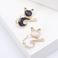 Alloy Enamel Cute Cat Brooch Pin For Animal Fashion Accessories view 1