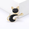 Alloy Enamel Cute Cat Brooch Pin For Animal Fashion Accessories view 4