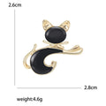 Alloy Enamel Cute Cat Brooch Pin For Animal Fashion Accessories view 5