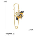 Alloy Enamel Bee Safety Brooch Pin For Clothing Fastening view 5