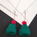 Knitted Winter Hat Novelty Drop Earrings in Five Styles view 6