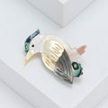 Natural Mother Of Pearl Parrot Brooch Pin For Animal Jewelry view 2