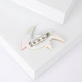 Alloy Mother Of Pearl Red Bird Brooch Pin For Apparel view 4