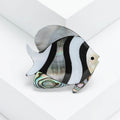 Natural Shell Tropical Fish Brooch Pin For Fashion Garment Decoration view 1