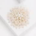 Alloy Faux Pearl Snowflake Brooch Pin For Elegant Coat Decoration view 3