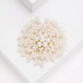 Alloy Faux Pearl Snowflake Brooch Pin For Elegant Coat Decoration view 2