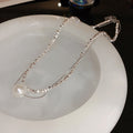 Light Luxury Alloy Pearl Double Layer Geometric Line Clavicle Necklace For Women view 3