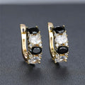 Korean Style Black Zircon Ear Cuff Earrings Unique Trendy Summer Jewelry Accessories For Women view 3