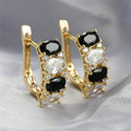 Korean Style Black Zircon Ear Cuff Earrings Unique Trendy Summer Jewelry Accessories For Women view 1