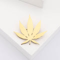 Stainless Steel Maple Leaf Brooch Pin For Elegant Apparel Accessories view 4
