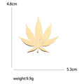 Stainless Steel Maple Leaf Brooch Pin For Elegant Apparel Accessories view 5