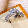 Hot Selling Three Piece Ring Set Wedding Anniversary Memorial Valentine Gift Couple Jewelry view 4