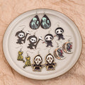 Vintage Halloween Pumpkin Ghost Teardrop Wooden Alloy Hook Cartoon Trick Or Treat Gothic Dangle Earrings view 2