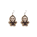 Vintage Halloween Pumpkin Ghost Teardrop Wooden Alloy Hook Cartoon Trick Or Treat Gothic Dangle Earrings view 5