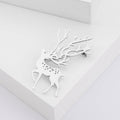 Stainless Steel Polished Deer Brooch Pin For Animal Clothing Decoration view 3