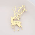 Stainless Steel Polished Deer Brooch Pin For Animal Clothing Decoration view 6