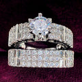 New Fashion Women's Zircon Engagement Ring, European American Birthday Gift Bridal Jewelry view 3