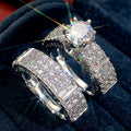New Fashion Women's Zircon Engagement Ring, European American Birthday Gift Bridal Jewelry view 2