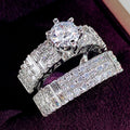 New Fashion Women's Zircon Engagement Ring, European American Birthday Gift Bridal Jewelry view 4