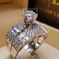 New Fashion Women's Zircon Engagement Ring, European American Birthday Gift Bridal Jewelry view 5