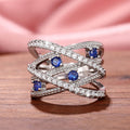 European Creative Cross Ring For Women, New Micro Pave Zircon Finger Jewelry For Dropshipping view 2