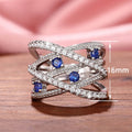 European Creative Cross Ring For Women, New Micro Pave Zircon Finger Jewelry For Dropshipping view 4